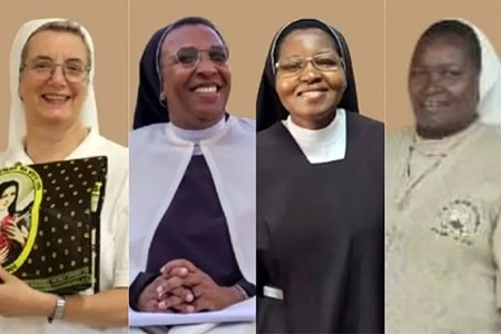 Sr. Maria Nerina De Simone, Sr. Lilian Gladson Kapongo,Sr. Damaris Matheka and Sr. Stellamaris Muthin