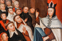 St Teresa teaches scholars. Anonymous artist of the Cusco school, 18th century.