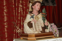 Image of the reliquary of St. Angelus of Sicily.