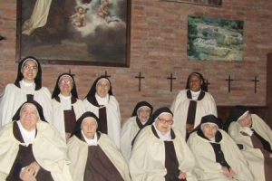 Carmelite nuns of the Monastery of the Incarnation in Barcelona, Spain.